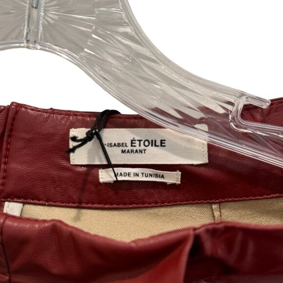 Etoile Isabel Marant Women's Burgundy Zephi Mini Skirt Size FR 38 | US 6 - Picture 9 of 11